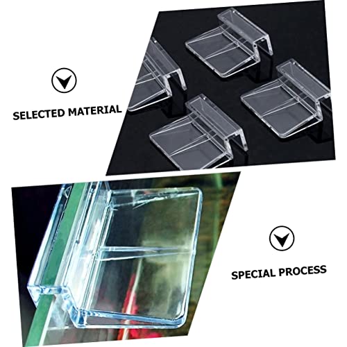 Mikikit 10pcs Aquarium Bracket Clips for Glass Tanks Durable Support Holders for Fish Tank Lids Easy Installation for Home and Shop Use