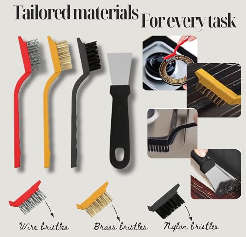 Cleaning Supplies - 15Pcs Cleaning Tools - 5 Scrub Sponges, 9 Crevice Cleaning Brush, 1 Non Scratch Wire Dishcloth. Smart Kitchen Tools, Bathroom & Kitchen. Home Must Haves.
