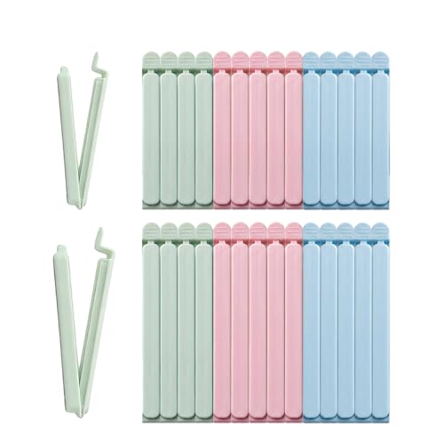 30 PCS Sealing Clip Plastic Bag Sealing Clips, Chip Clips for Food Packages, Bag Clips for Food Storage 2 Sizes, (6 Inch, 4.7Inch) - size: Small&Large