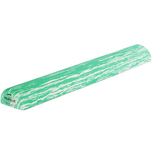 OPTP PRO-ROLLER Standard Density Foam Roller – Half-Round, Green, 36" x 3" | Standard density foam roller for physical therapy, Pilates, yoga foam roll exercises, and muscle recovery, Half-round