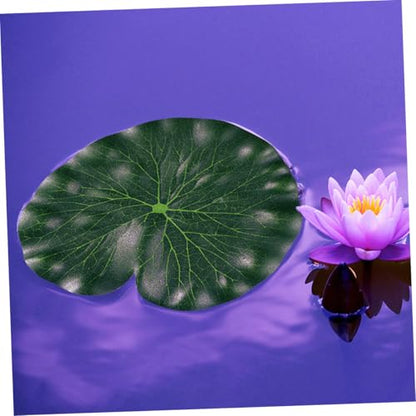 COHEALI 10pcs Artificial Floating Lotus Leaves Simulation Lotus-Leaf Ornament 17cm Fishpond Decor for Garden Pond Aquarium Water Surface Display