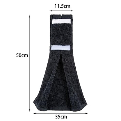 TUYUU Cotton Football Towels Youth Softball Pitching Velcro Sweat - color: Black