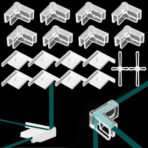 8pcs Corner Guards 8pcs Pedestals for Fish Tank Edge Corner Protector Baby U-Shape Aquarium Corner Guard Cushion Right Angle Protector Fish Tank Anti-Collision Protectors Guards (12mm) - size: 12mm