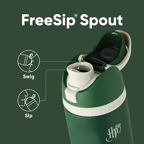 Owala Harry Potter FreeSip Stainless Steel Water Bottle 24 oz Slytherin - color: Slytherin, size: 24 Ounces