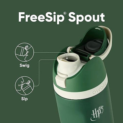 Owala Harry Potter FreeSip Stainless Steel Water Bottle 24 oz Slytherin - color: Slytherin, size: 24 Ounces