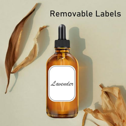 2 Pack 4 oz Amber Dropper Bottles, Tincture Bottles with Dropper, Glass Serum Bottle with Dropper for Essential Oils with Funnel, Labels & Pipette(Unbreakable Plastic Eye Dropper) - color: Amber