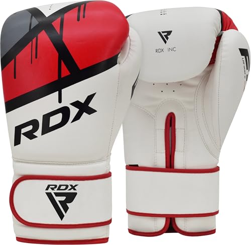 RDX Boxing Gloves EGO, Sparring Muay Thai Kickboxing MMA Heavy Training Mitts, Maya Hide Leather, Ventilated, Long Support, Punching Bag Workout Pads, Men Women Adult 8 10 12 14 16 oz - color: RED, size: 10OZ