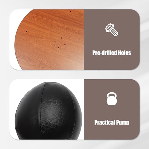 Speed Bag Platform Speed Bag Boxing Kit for Adults Height Adjustable Wall-Mounted Heavy Duty Boxing Training Equipment 360° Rotatable Speed Ball with Punching Ball Fits Home Gym Workout - color: Black Simple Version