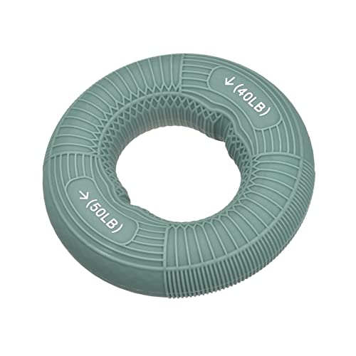 uxcell Hand Grip Strengtheners, 3.07" 40-50 Lbs Silicone Rings Green - color: Green
