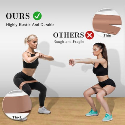 Resistance Bands for Working Out, 5 Levels Elastic Exercise Bands - color: Brown