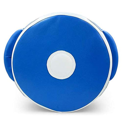 Aoneky Pro 14" Leather Punch Shield - Focus Mitt for Boxing, MMA & Kickboxing Training | Ultra-Lightweight Strike Pad with Shock-Absorbing Padding for Trainers & Partners - color: Blue