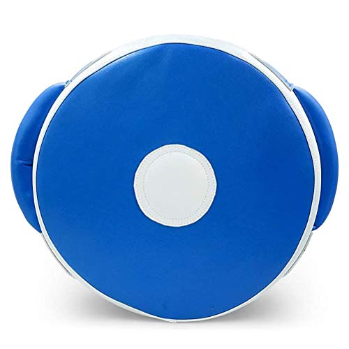 Aoneky Pro 14" Leather Punch Shield - Focus Mitt for Boxing, MMA & Kickboxing Training | Ultra-Lightweight Strike Pad with Shock-Absorbing Padding for Trainers & Partners - color: Blue