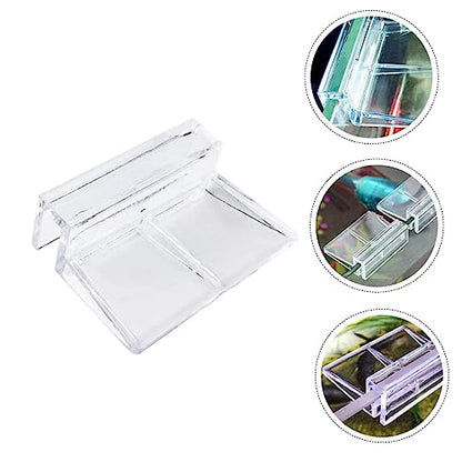 COLLBATH Fish Tank Cover Shelf Support Rack 10pcs Acrylic Lids Brackets for Betta Tank Stable Performance