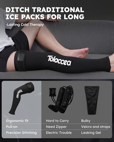 Full Leg Ice Pack Wrap, 360° Entire Leg Gel Cold Therapy Sleeve with Strap | 360° Entire Leg Coverage, Expert-Grade Gel, Stay Flexible Frozen, Leak-Proof, Hot & Cold Therapy, Leg Muscle Recovery - size: universal