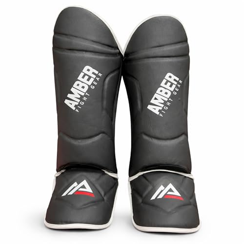 Centurion Muay Thai Shin and Instep Guards, High-Density Foam Protection, Skintex Leather, Adjustable Straps, Lightweight & Durable for MMA, Kickboxing, Muay Thai, and Taekwondo - size: X-Large