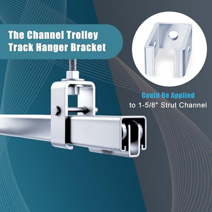 Channel Trolley Track Hanger Bracket for UNISTRUT Strut Channel,1-5/8 Intermediate Support Hange Bracket for All 1-5/8"Channel Trolley Track,for Unistrut Hardware Trolley(12 Packs) - style: 12 Packs