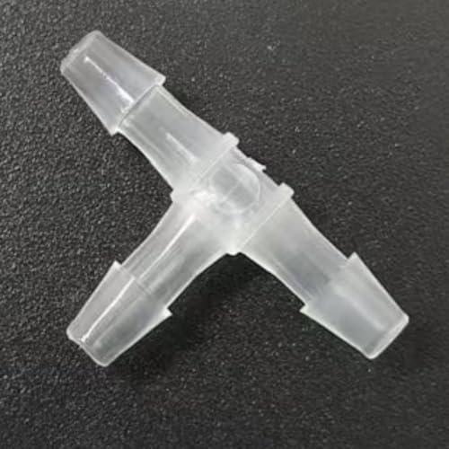 3 Way Tee Connector Equal Barbed T-Fitting 3 Way Hose Barb Adapter for Laboratory Biochemical Analytical Instruments Food Machinery Aquarium Equipment 100pc/pk (3.2mm 1/8'' Cir)