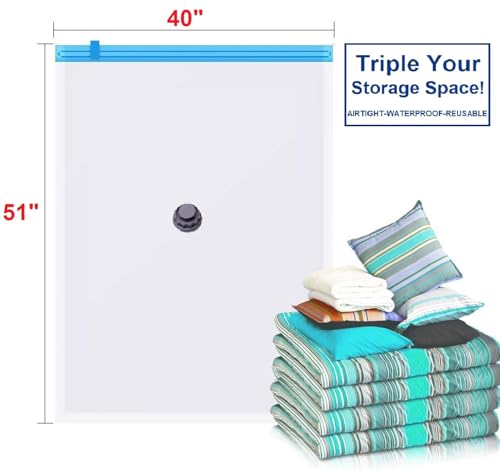 5 Pack Super Jumbo 40"X52" Zip and Lock Big Storage Bag Zipper Resealable Plastic Bags Strong 3 Mil Thickness
