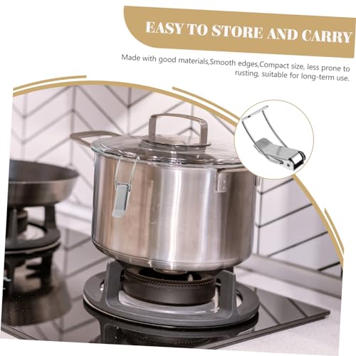 10Pcs Adjustable Pot Lid Hooks Spring Clip Kitchen Buckle for Pot Covers Multifunctional Carabiner for Cooking and Outdoor Use Non-Slip Design Random Color