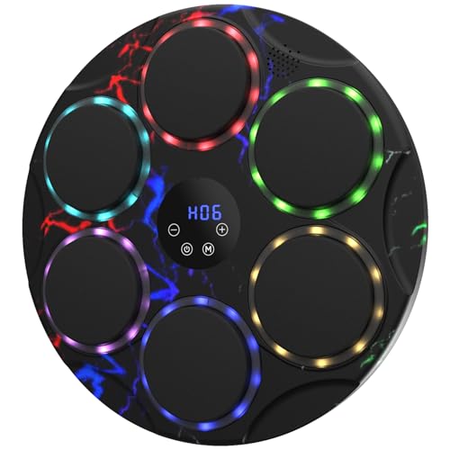 Music Boxing Machine for Kids & Adults - Wall Punching Pad with Lighting, 9-Speed Bluetooth Boxing Game with Gloves, Wall Mounted Exercise Equipment, 2026 Upgrade Boxing Equipment for Kids Age 6+ - color: Lightning