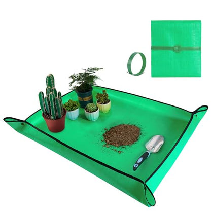 Large Repotting Mat for Plant Transplanting and Mess Control Thickened Waterproof Potting Tray Succulent Potting Mat Portable Gardening Mat Plant Gifts for Women