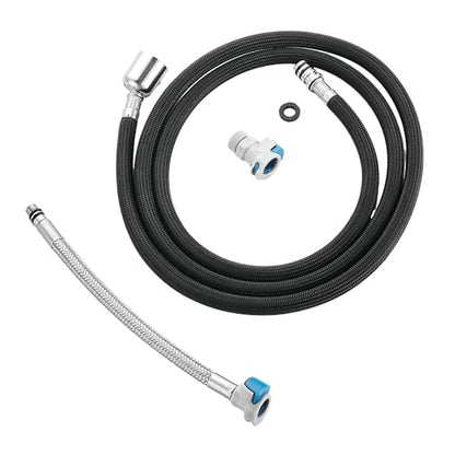 Pull Down Kitchen Faucet Hose Replacement M15*1MM X G1/2,(360 Rotatable) With Quick Connect, 59-Inch for Pluggable Nylon Hose,Compatiblity for WOWOW,OWOFAN,FORIOUS,APPASO,WEWE facuet parts