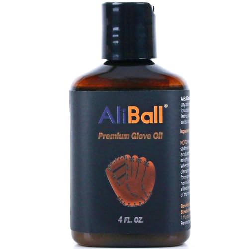 AliBall Premium Baseball Glove Oil - Softens, Hydrates, and Break-in for Baseball/Softball Gloves - 100% Natural, Baseball Glove Conditioner Break in - size: 4 Fl Oz