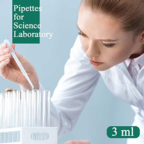 𝟭𝟬𝟬𝟬𝗣𝗰𝘀 𝟯𝗺𝗹 Dropper Pipettes + 100 PCS 3ML Dropper Pipettes- Plastic Transfer Pipette for Lab Science, Essential Oil, DIY Art, Medicine - Excellent Suction Without Leakage