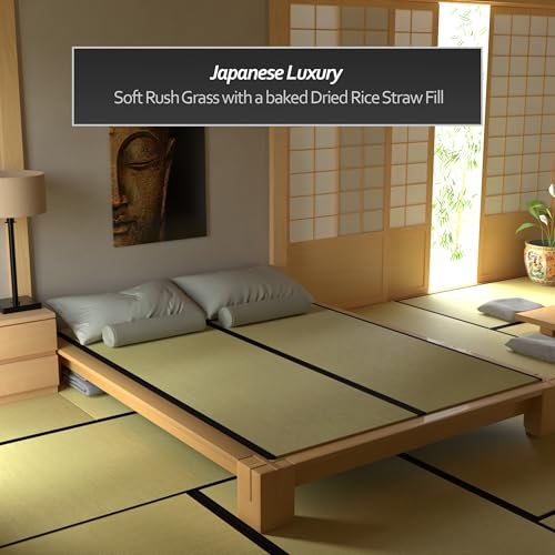 Red Lantern Half Queen Tatami Mat - size: US Queen (30 in x 80 in)