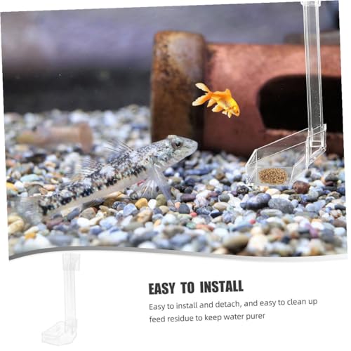 Toyvian Aquarium Fish Feeder Tube with Shrimp Feeding Dish, 28cm Feeder Pipe for Betta Fish and Aquarium Shrimp Feeding