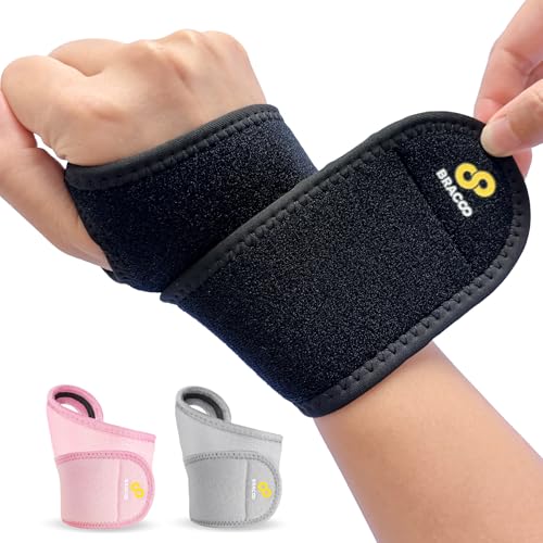 Bracoo Carpal Tunnel Wrist Brace with Compression Wrap - color: Black