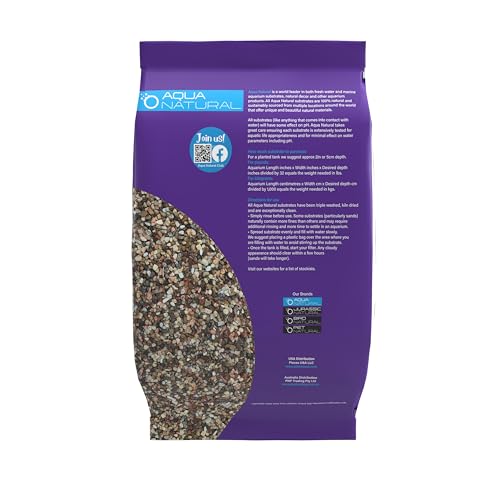 Aqua Natural Gold Pearl 10lb Gravel Substrate for Aquariums, terrariums and vivariums, 2-4mm