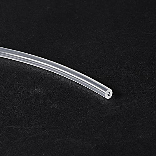 uxcell Silicone Tubing 3/32"(2mm) ID X 1/4"(6mm) OD 3.3ft(1m) Silicone Rubber Tube Air Hose Water Pipe for Pump Transfer Clear - size: 2mm x 6mm