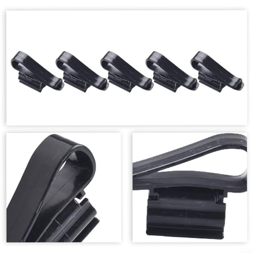 5Pcs Aquarium Hose Holder Clips, ABS Fish Tank Water Pipe Clamp Mounting for 8-16mm Diameter Tubing, Secure Grip Fixture for Aquarium Maintenance(black) - color: black
