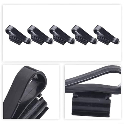 5Pcs Aquarium Hose Holder Clips, ABS Fish Tank Water Pipe Clamp Mounting for 8-16mm Diameter Tubing, Secure Grip Fixture for Aquarium Maintenance(black) - color: black