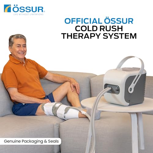 Ossur Cold Rush Cold Therapy Machine with Knee Pad - Quiet Cryotherapy System for Post-Surgery Recovery, Knee Replacement, ACL, Pain Relief & Swelling- Knee Pad Included
