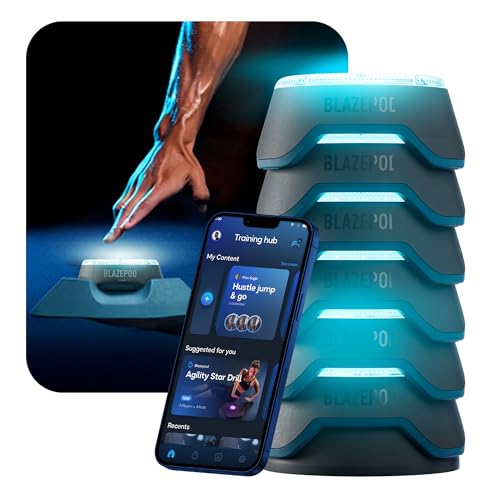 BlazePod Reaction Training Kit Smart Pods for Speed, Agility & Cognitive Drills - Pro-Level Training for Athletes, Trainers, Therapists & Coaches - App Access Included (4 Pods) - color: 6 Pods | Trainer Kit