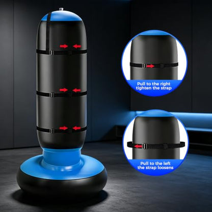 Punching Bag for Kids, Cyberpunk Boxing Set with LED Scoring