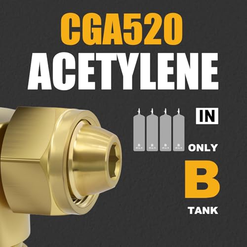 AR-B CGA520 B Tank Acetylene Regulator, Matching Turbo Style Acetylene Kit, Air Acetylene