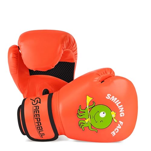 Boxing Gloves for Kids & Toddler & Youth - color: Pumpkin, size: 4oz