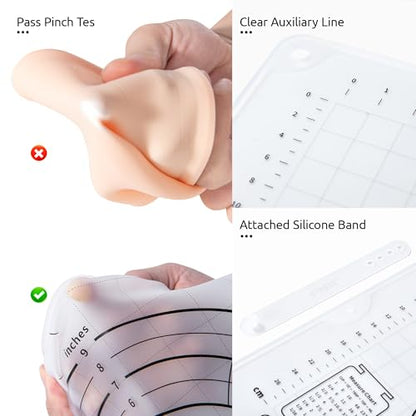 U-Taste 228.2℉ Heat Resistant Food Grade 1.5oz Angled Turkey Baster, and 20inx28in Large Silicone Pastry Mat Food-Grade Non-Stick Dough Rolling Mat (Black+Transparent)