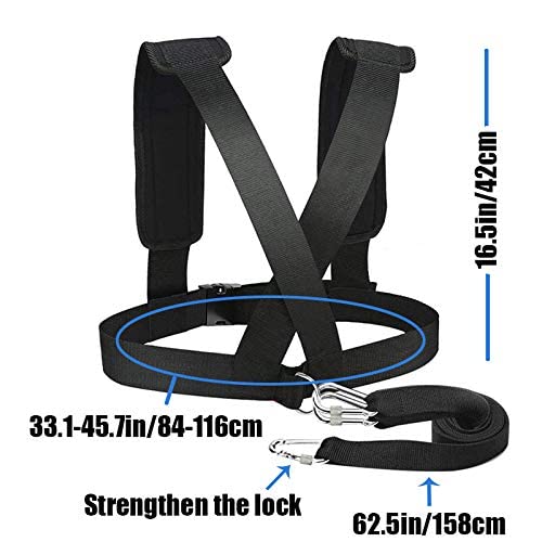 Sled Harness Adjustable Speed Pulling Belt with Reinforced Lock for Fitness