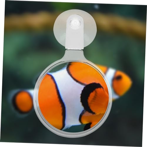 HANABASS Acrylic Aquarium Magnifying Glass with Strong Suction Cup for Fish Tank Viewing Small Animal and Plant Magnifier for Detailed Observation in Betta Fish Tanks and Aquariums