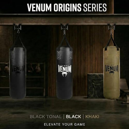 Venum Origins Punching Bag (Ceiling Mount Included) - color: Khaki/Black