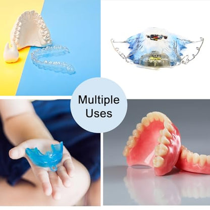 60PCS Retainer Case with Vent Holes,Denture case Retainer Box - color: Black