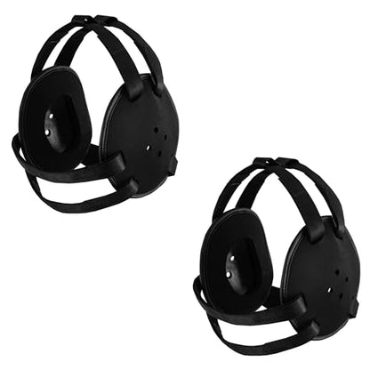 ROAR-INT BJJ Ear Guard New Easy to Adjust Design Wrestling Protective Headgear Wrestling Ear Guard MMA Jiu Jitsu - color: Black/Black (2pcs)
