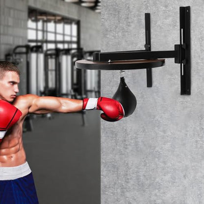 Speed Bag Platform, Speed Bag Platform Kit with Adjustable Height, Heavy Duty Boxing Training Equipment with Punching Ball for Homes, Gyms, Companies, Schools