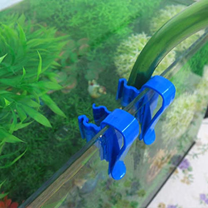 Water Pipe Holder Fish For Tank Adjustable Plastic Mounting Clips Durable Aquarium Tube Clamp Hose Holders Clip For Tubi Fish Tank Pipe Holder, Black