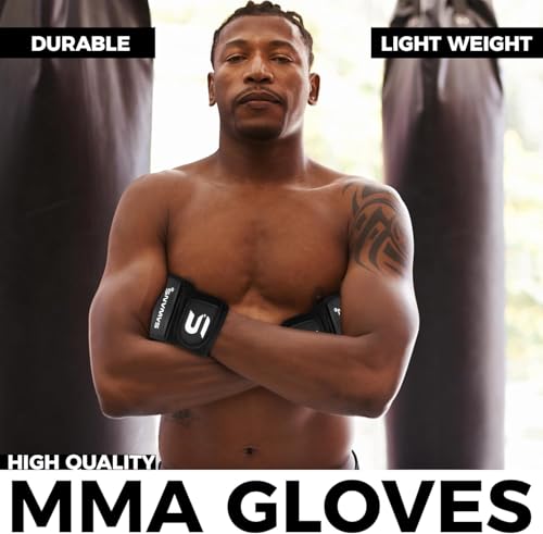 SAWANS MMA Gloves Karate Mitts Punch Bag Boxing Gloves Martial Arts Combat Taekwondo Kickboxing Mitts Fighting Grappling Training for Womens Mens Adults - size: X-Large