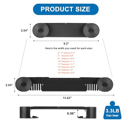 New Upgrade 4 Pack Adjustable Pot Lid Holder, Lid Organizer Fits 6" to 14" Lids, with Screw Hole Position and Sticky Wall Mounted Lid Storage Kitchen Cabinets, Cabinet Doors (Black) - color: Black